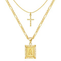 Set Křížek Initial – zlatá barva – Zoria bižuterie
