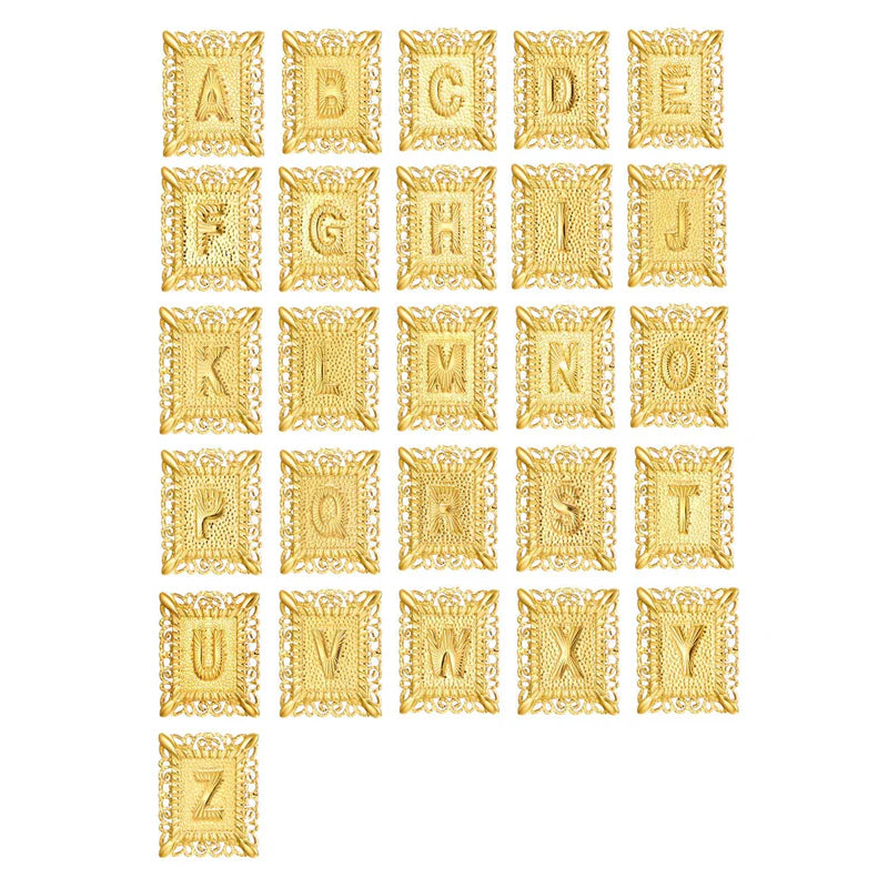 Set Křížek Initial – zlatá barva – Zoria bižuterie
