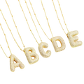 Set Bubble letter initial – zlatá barva – Zoria bižuterie