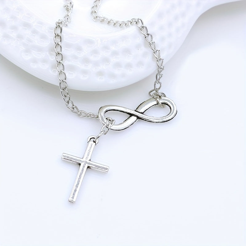 Přívěsek s křížkem Eternal – stříbrná barva – Zoria bižuterie