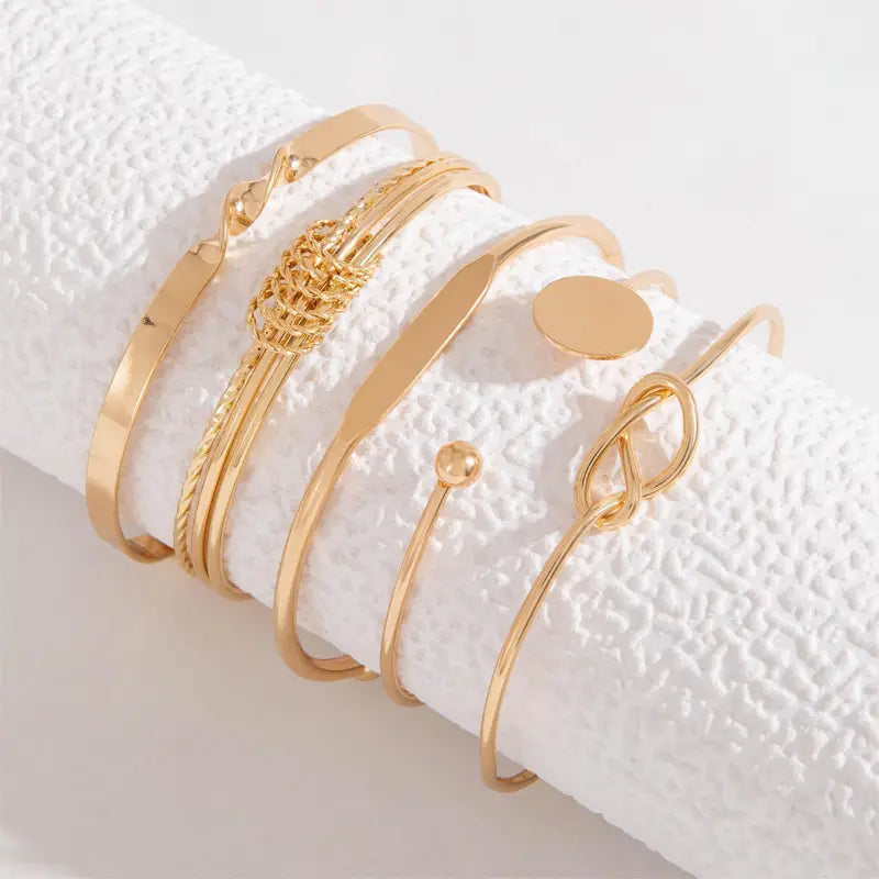 Set Knotted Elegance – zlatá barva – Zoria bižuterie