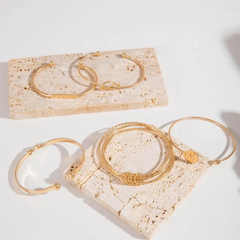 Set Knotted Elegance – zlatá barva – Zoria bižuterie