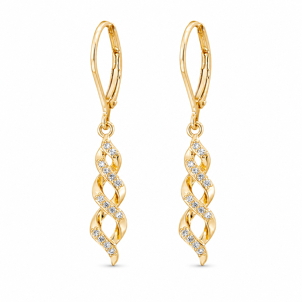 Náušnice Shimmer Twist Ava – zlatá barva