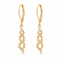 Náušnice Shimmer Twist Ava – zlatá barva