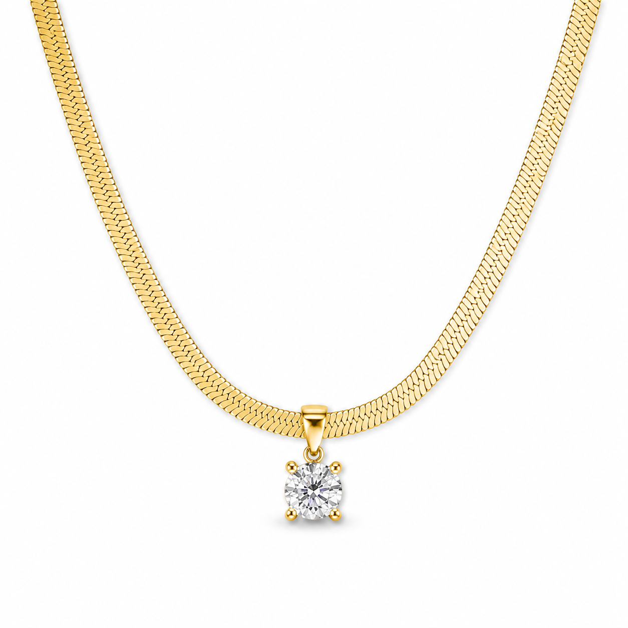 Náhrdelník Elegant Rhinestone – zlatá barva