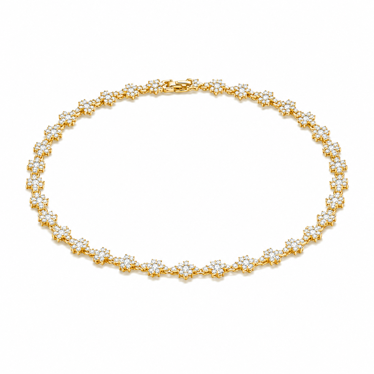 Náhrdelník Classic Cluster Tennis – zlatá barva