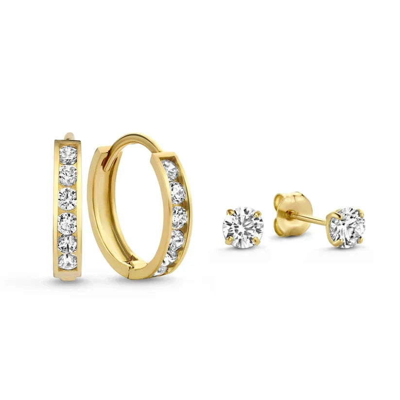 Set Dara Brillane Stone – stříbrná barva – Zoria bižuterie