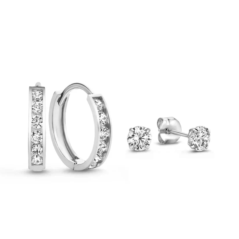 Set Dara Brillane Stone – stříbrná barva – Zoria bižuterie