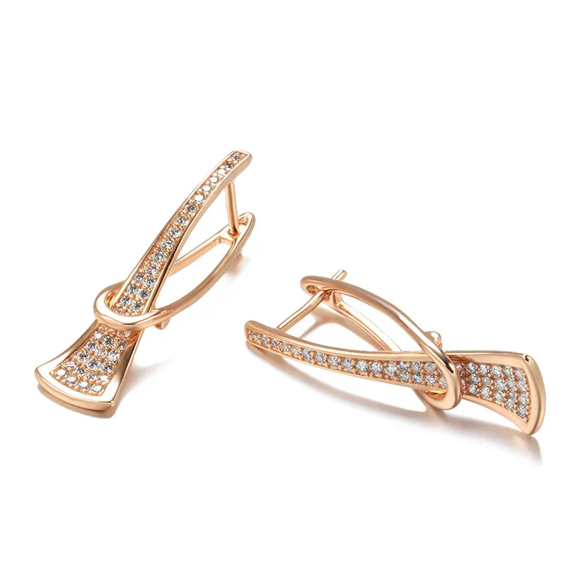 Náušnice Radiant Layers Crystal – zlatá barva – Zoria bižuterie