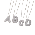Set Bubble letter initial – stříbrná barva – Zoria bižuterie