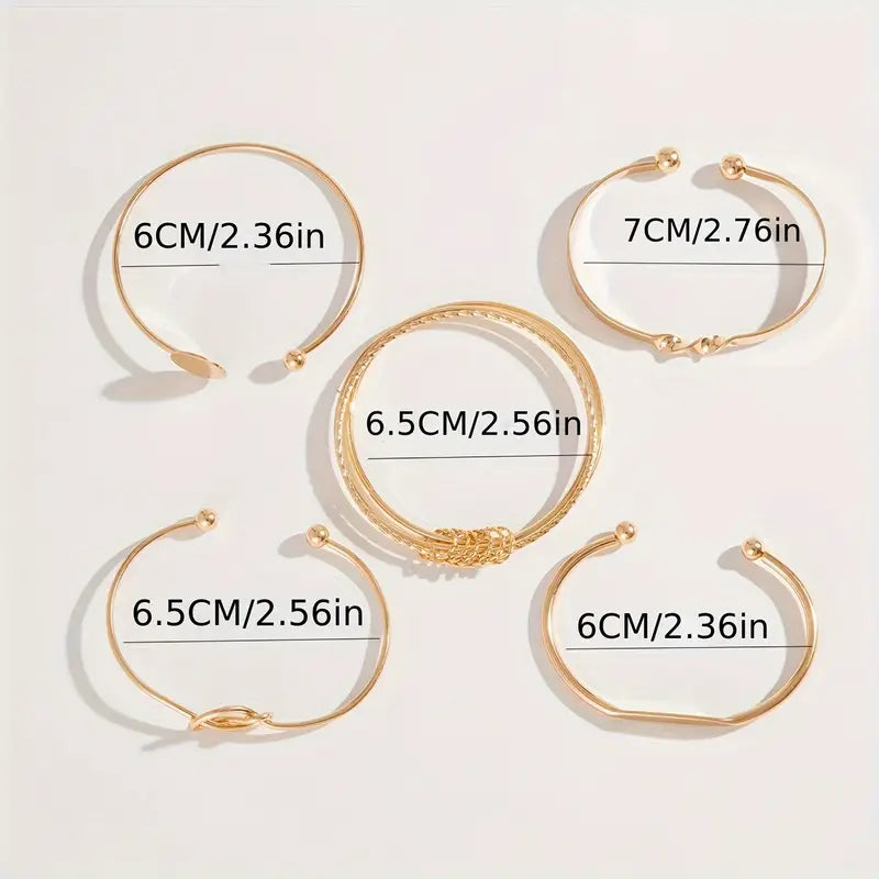 Set Knotted Elegance – zlatá barva – Zoria bižuterie