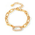 Set Paved Chunky Chain Link Jewelry – zlatá barva – Zoria bižuterie