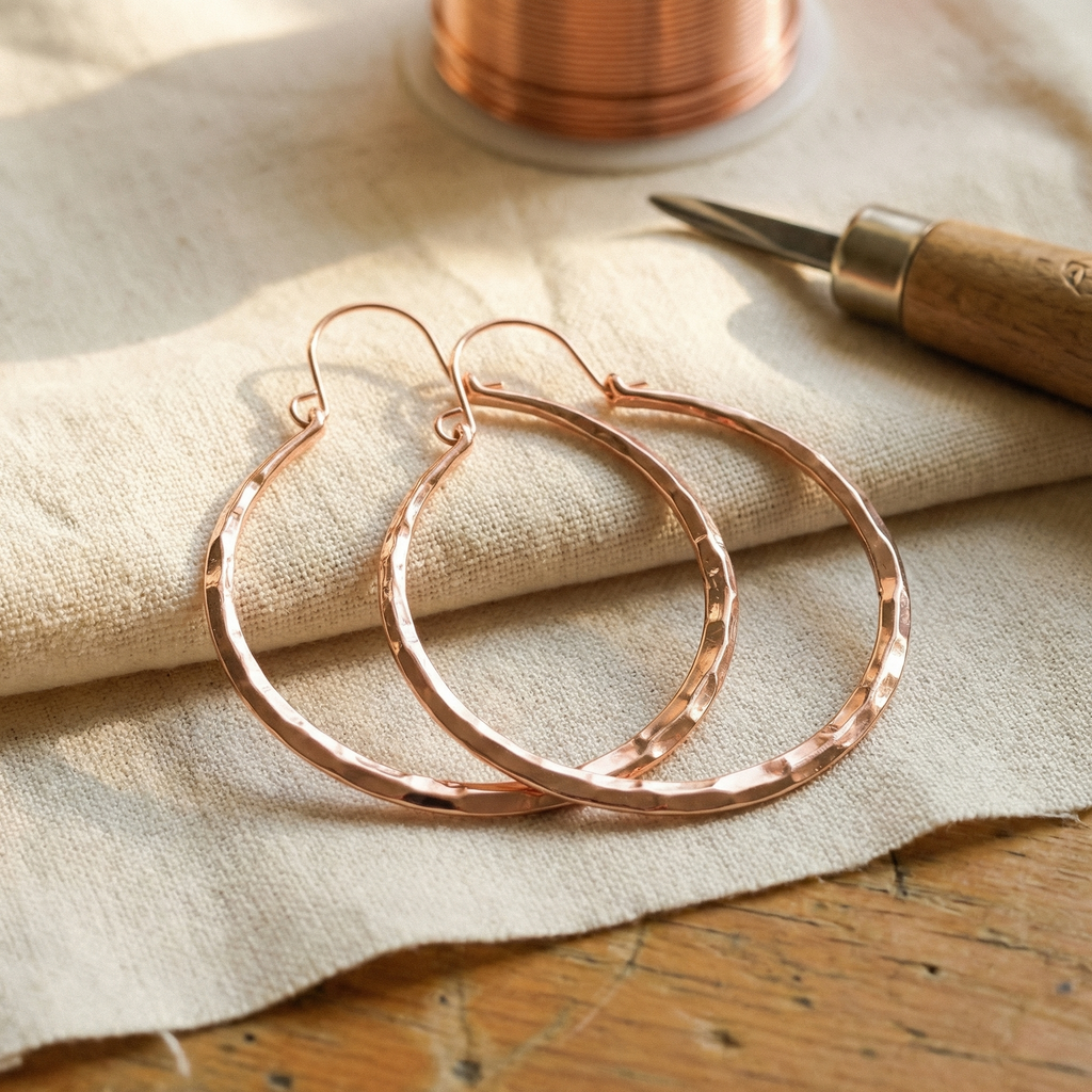 Vera's Willow Copper Earrings