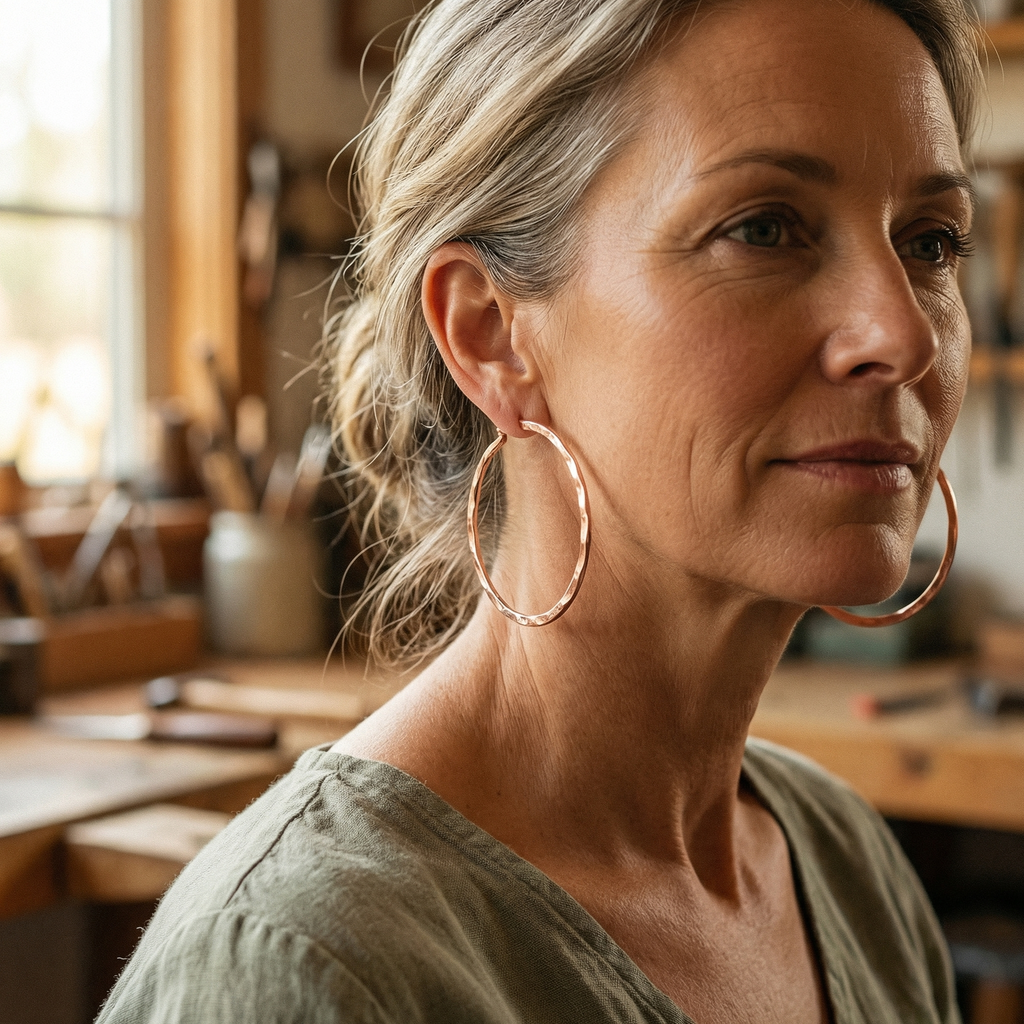 Vera's Willow Copper Earrings