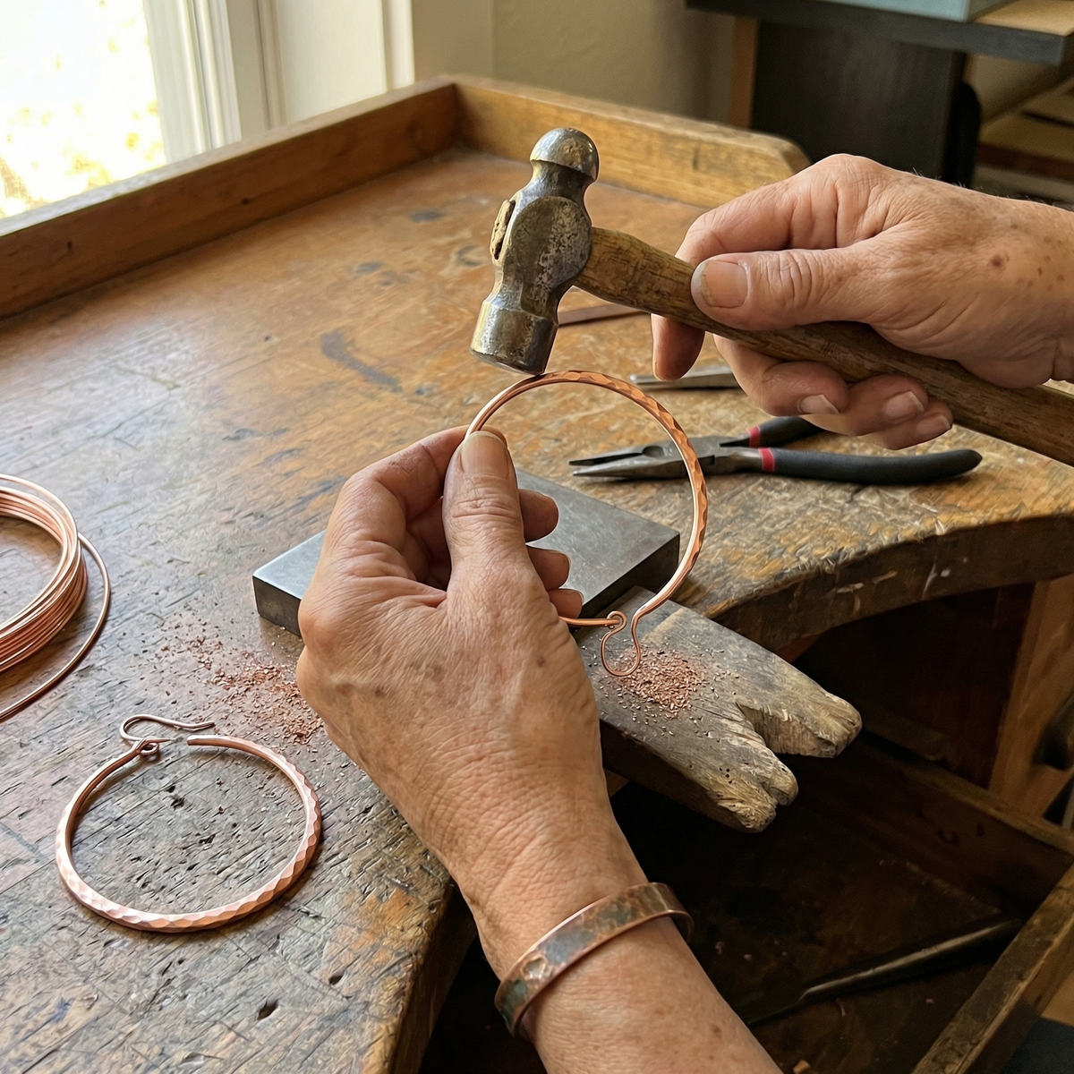 Vera's Willow Copper Earrings