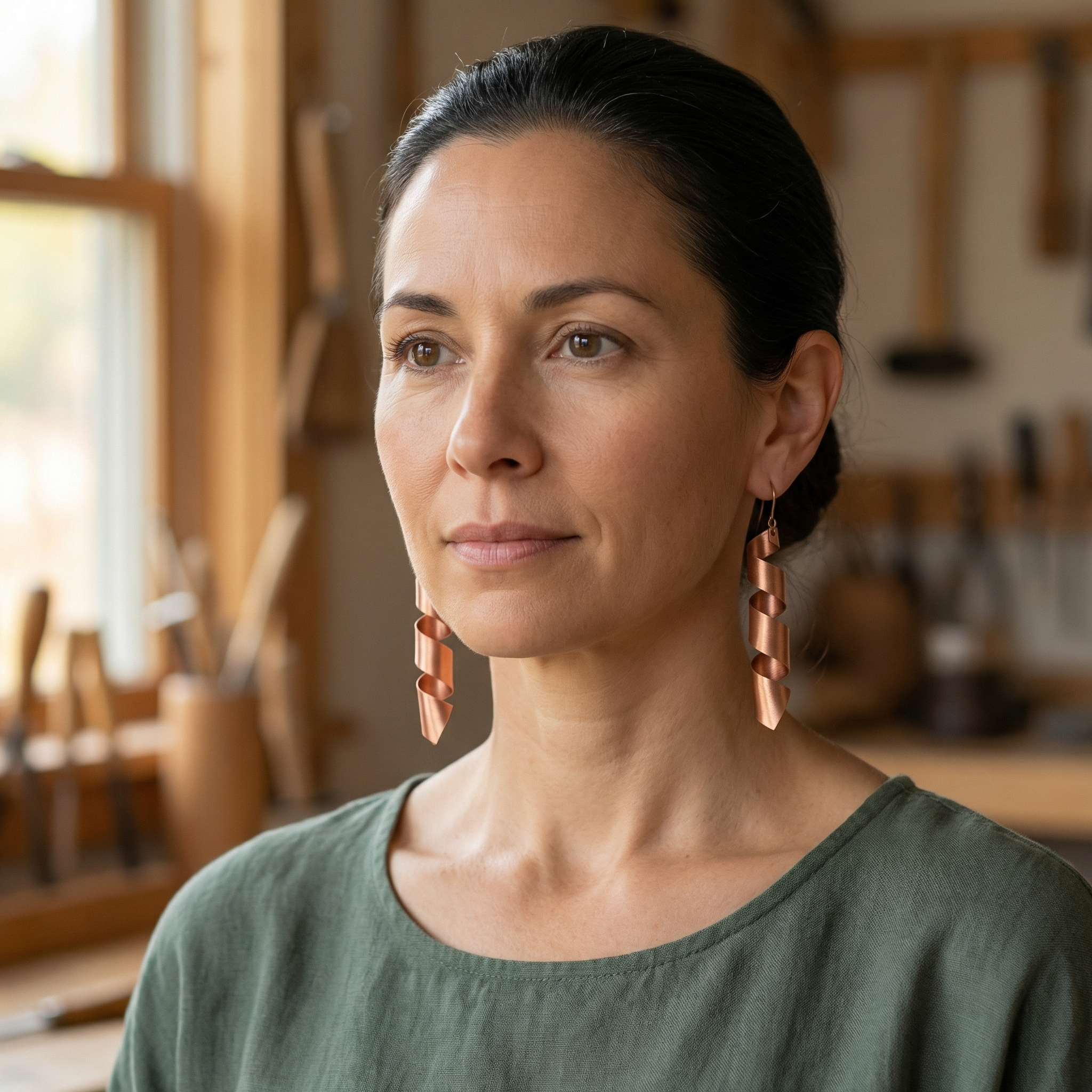 Vera's Dusk Copper Earrings