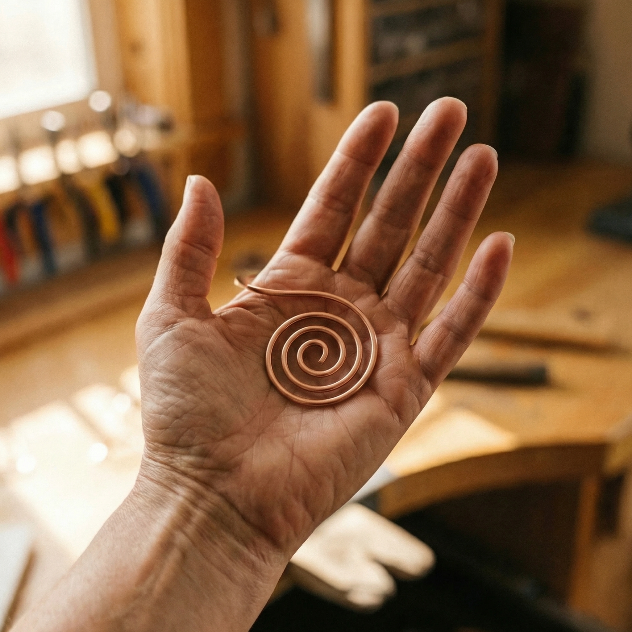 Vera's Flow Copper Hand Spiral