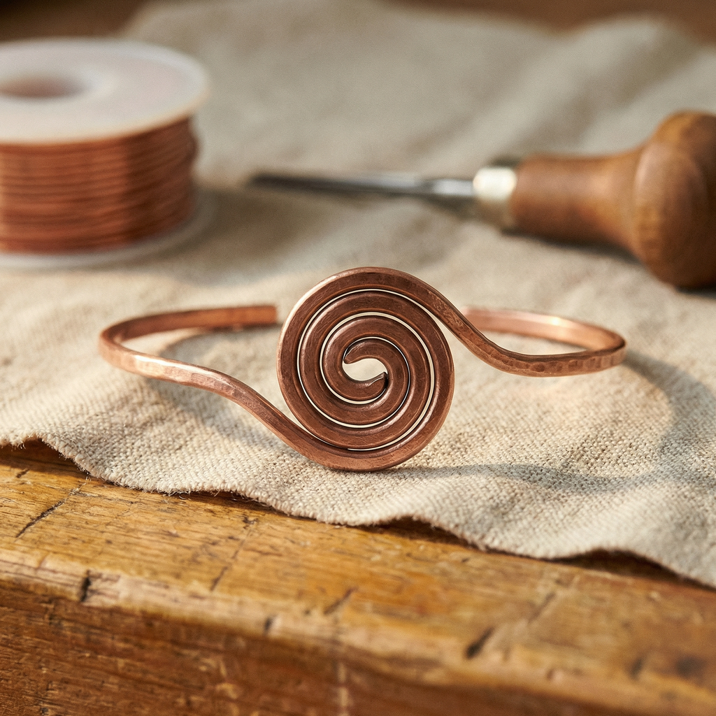Vera's Coil Copper Anklet