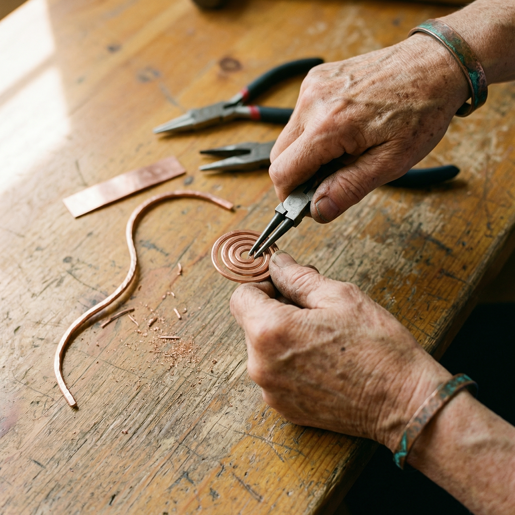 Vera's Coil Copper Anklet