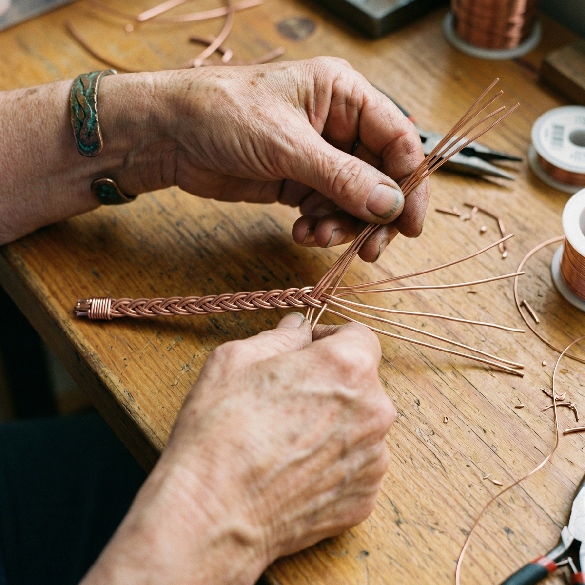 Vera's Reed Copper Anklet