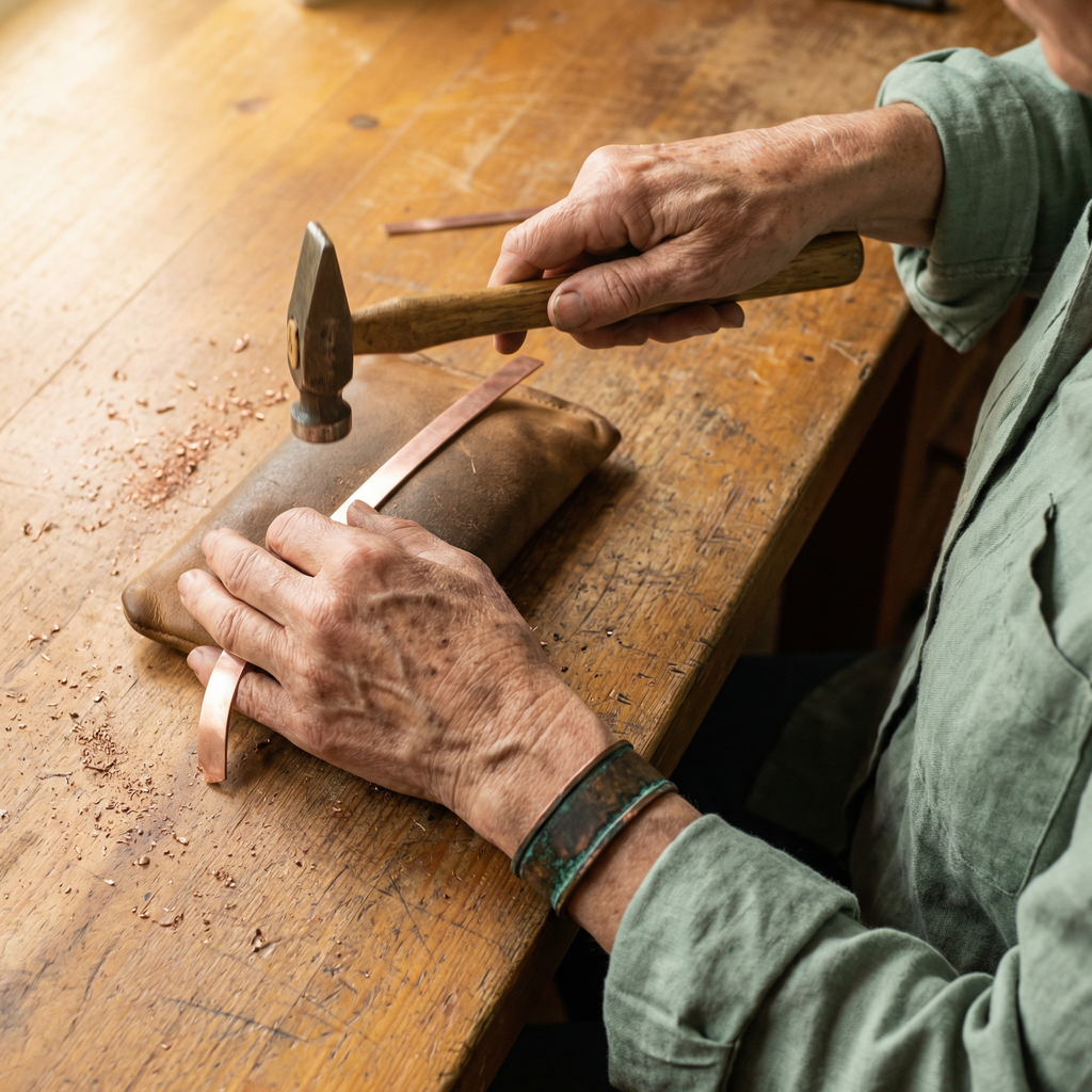 Vera's Jade Copper Bracelet