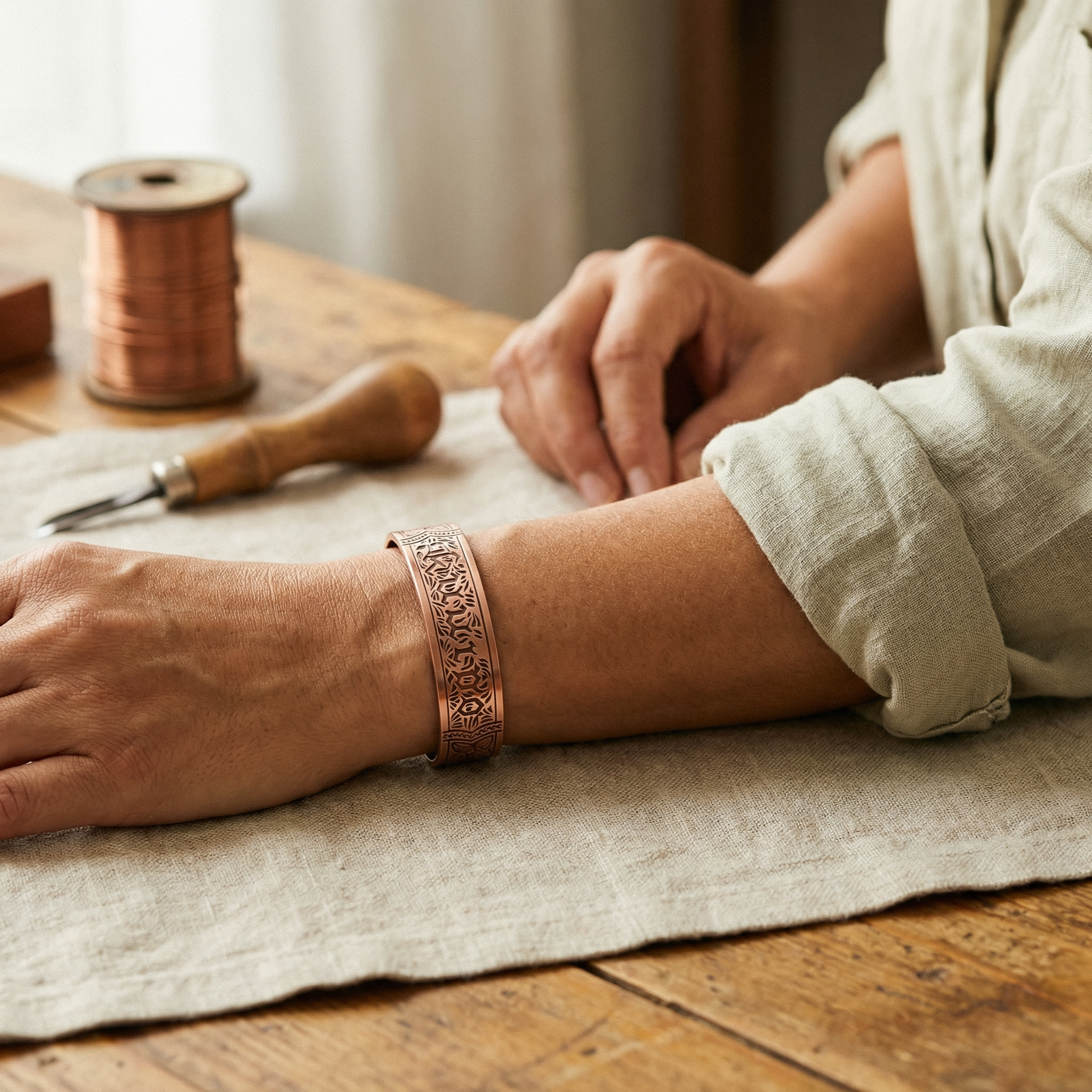 Vera's Drift Copper Bracelet