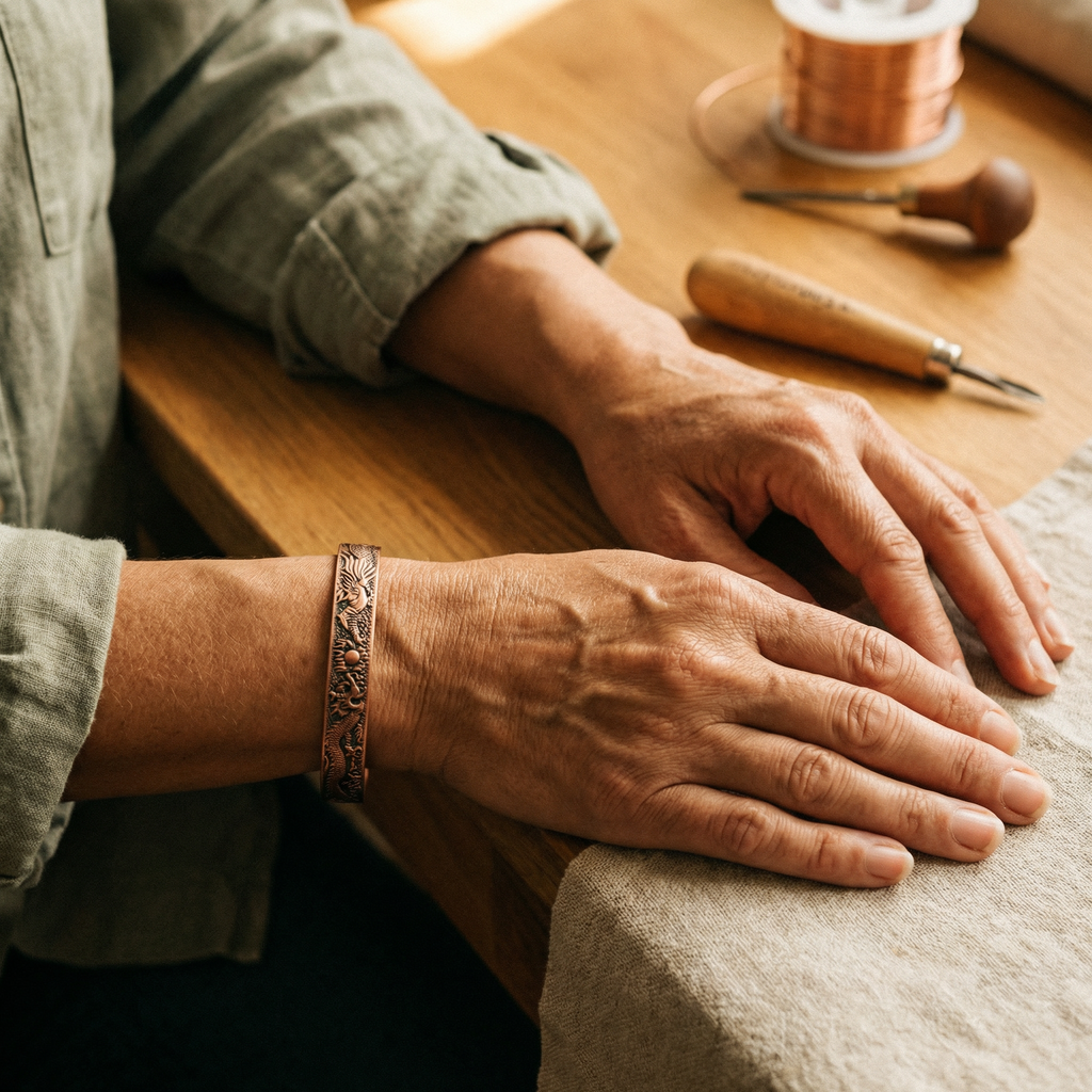 Vera's Loam Copper Bracelet