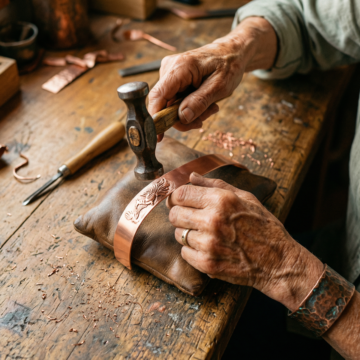Vera's Loam Copper Bracelet