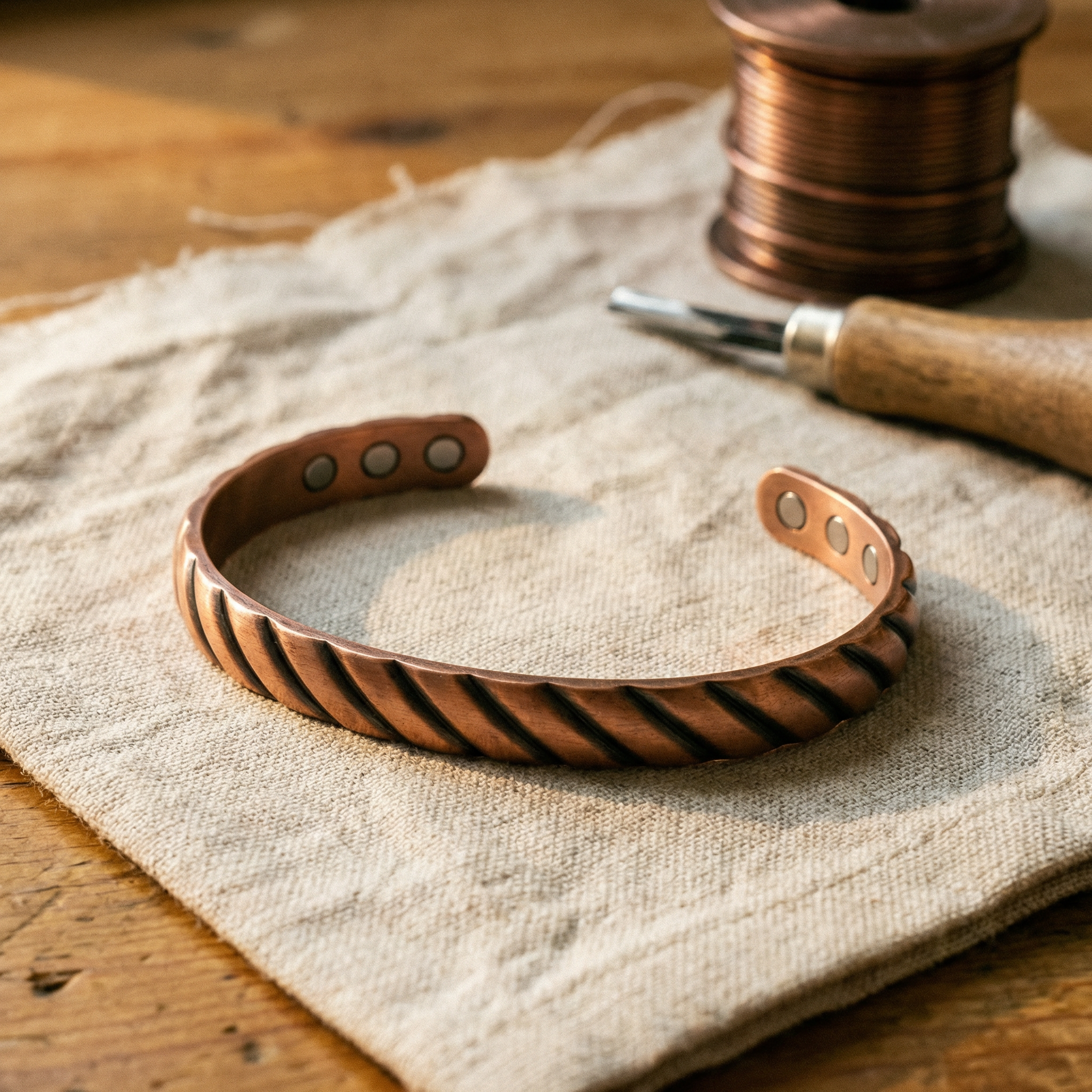 Vera's Thorn Copper Bracelet