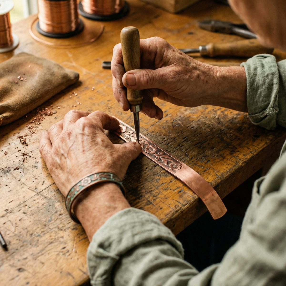 Vera's Vine Copper Bracelet