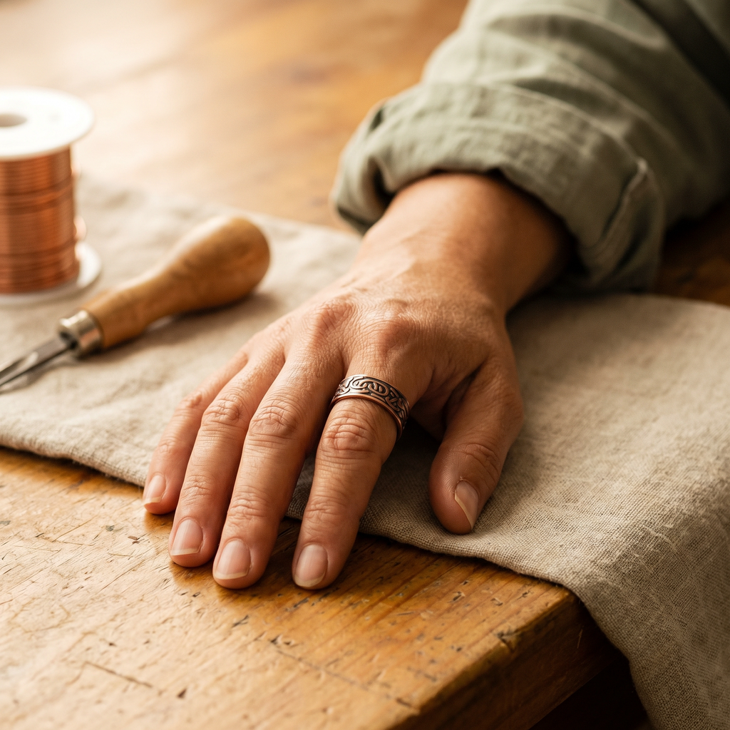 Vera's Burr Copper Ring