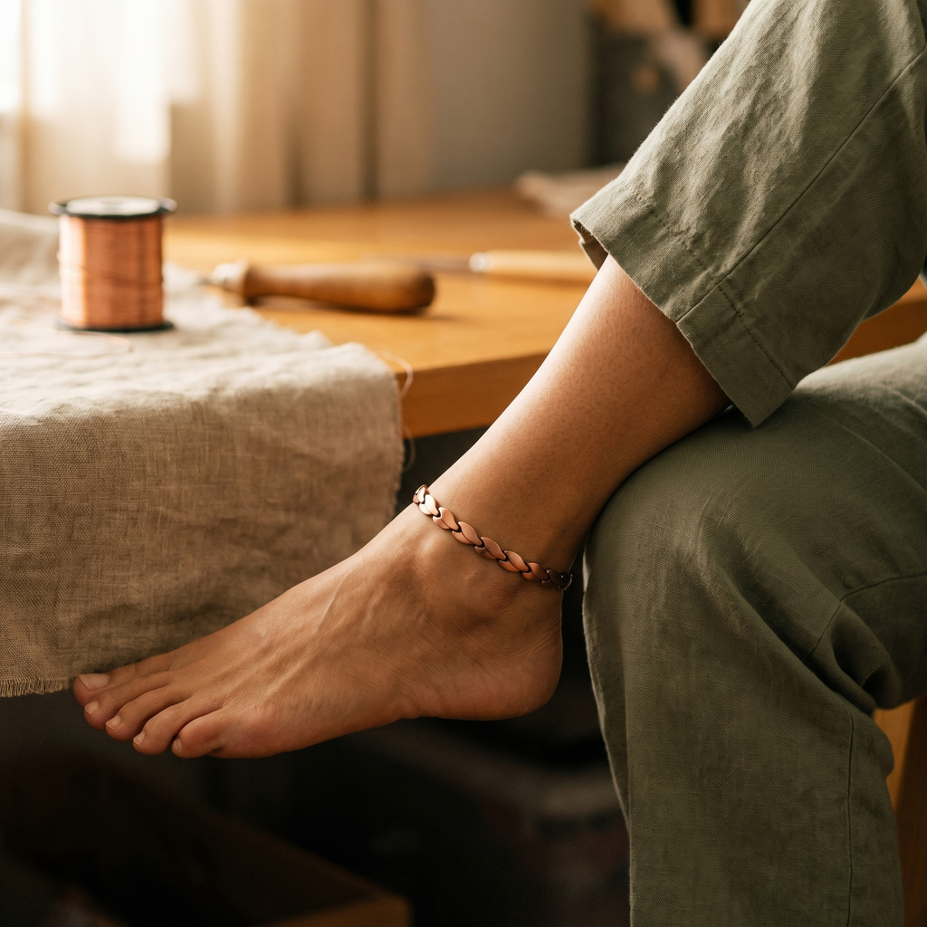 Vera's Marsh Copper Anklet