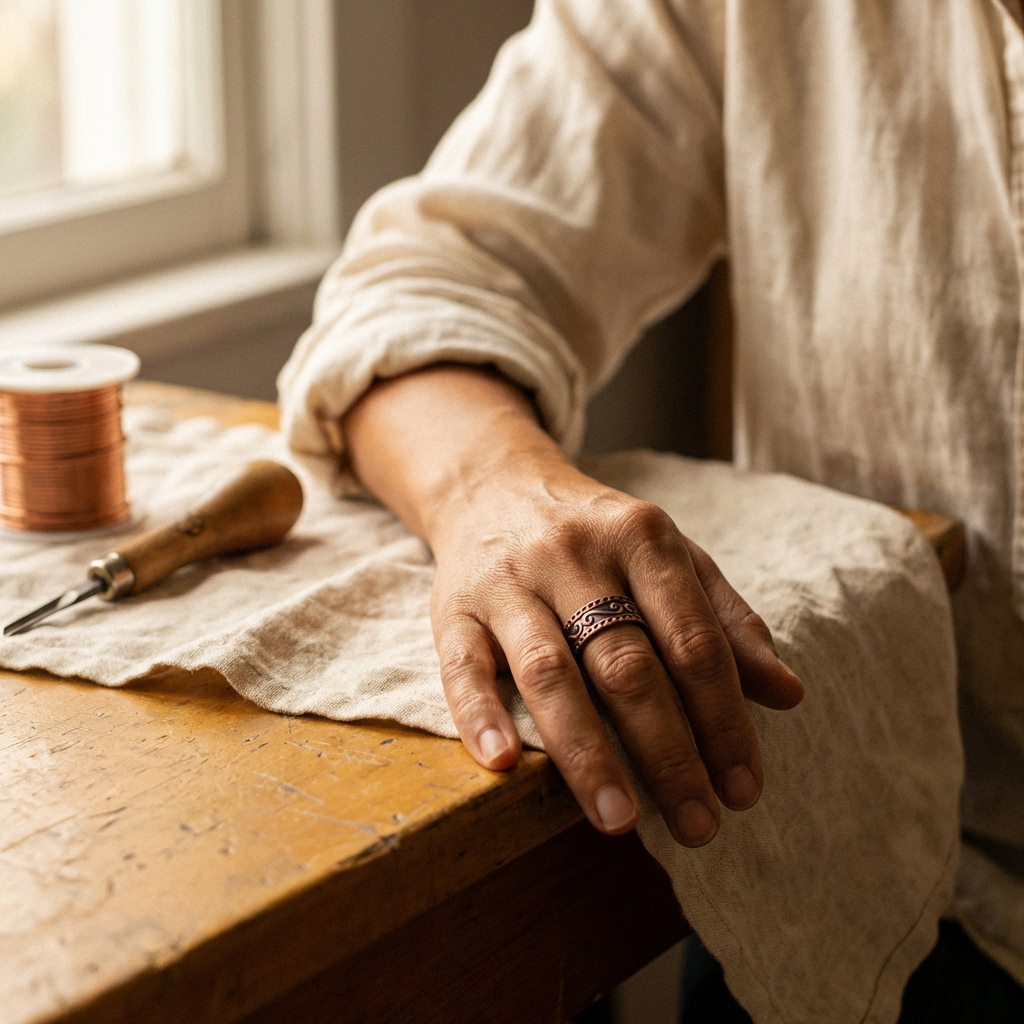 Vera's Fern Copper Ring