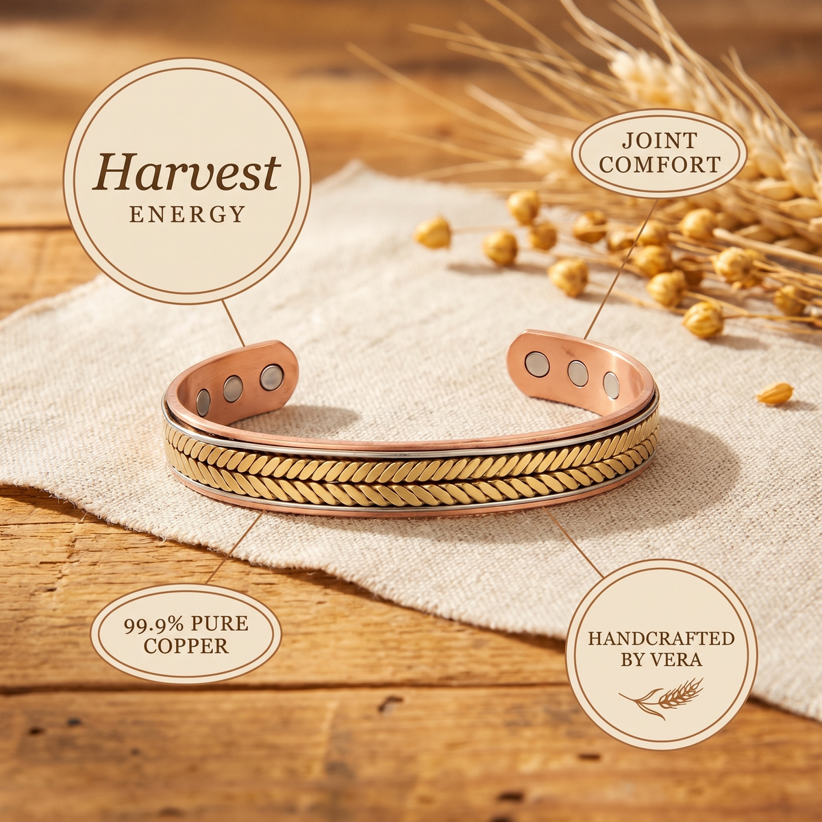 Vera's Harvest Copper Bracelet
