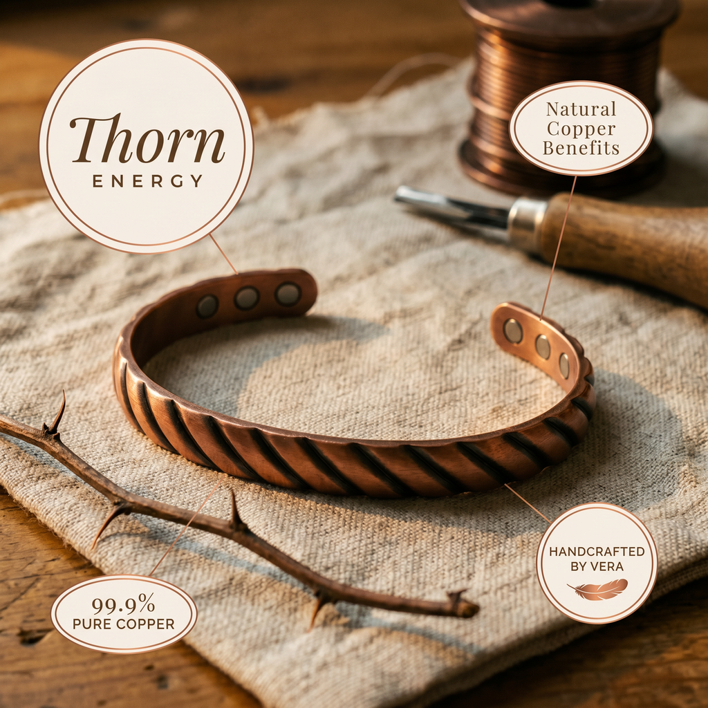 Vera's Thorn Copper Bracelet