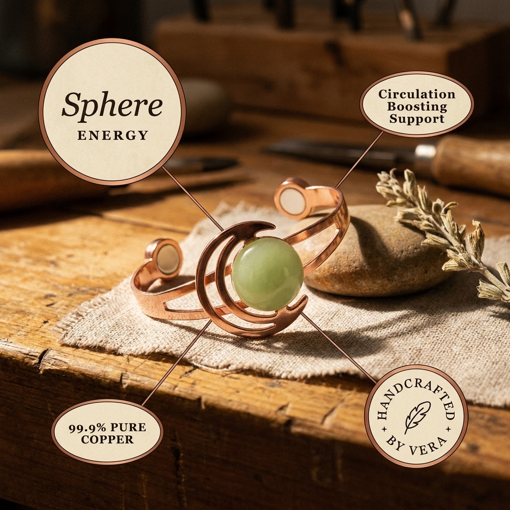 Vera's Sphere Green Copper Bracelet