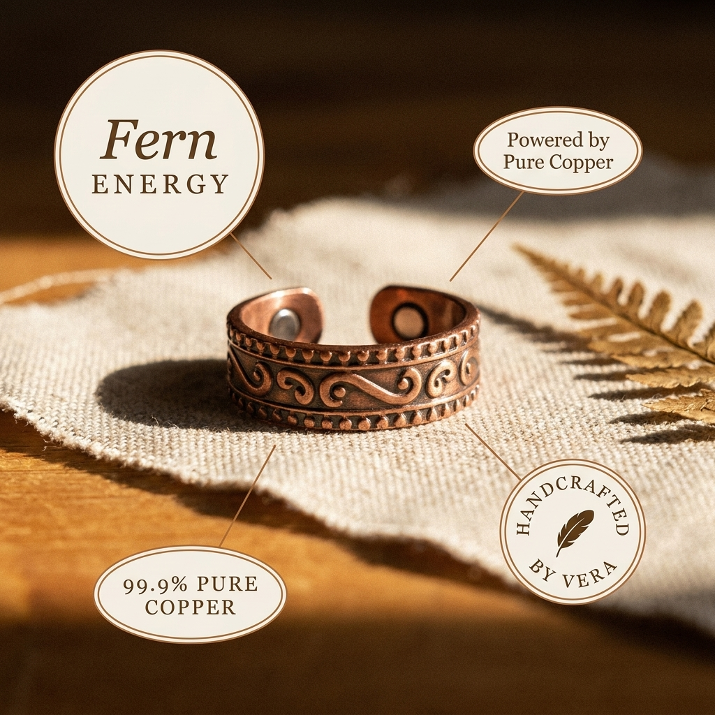 Vera's Fern Copper Ring