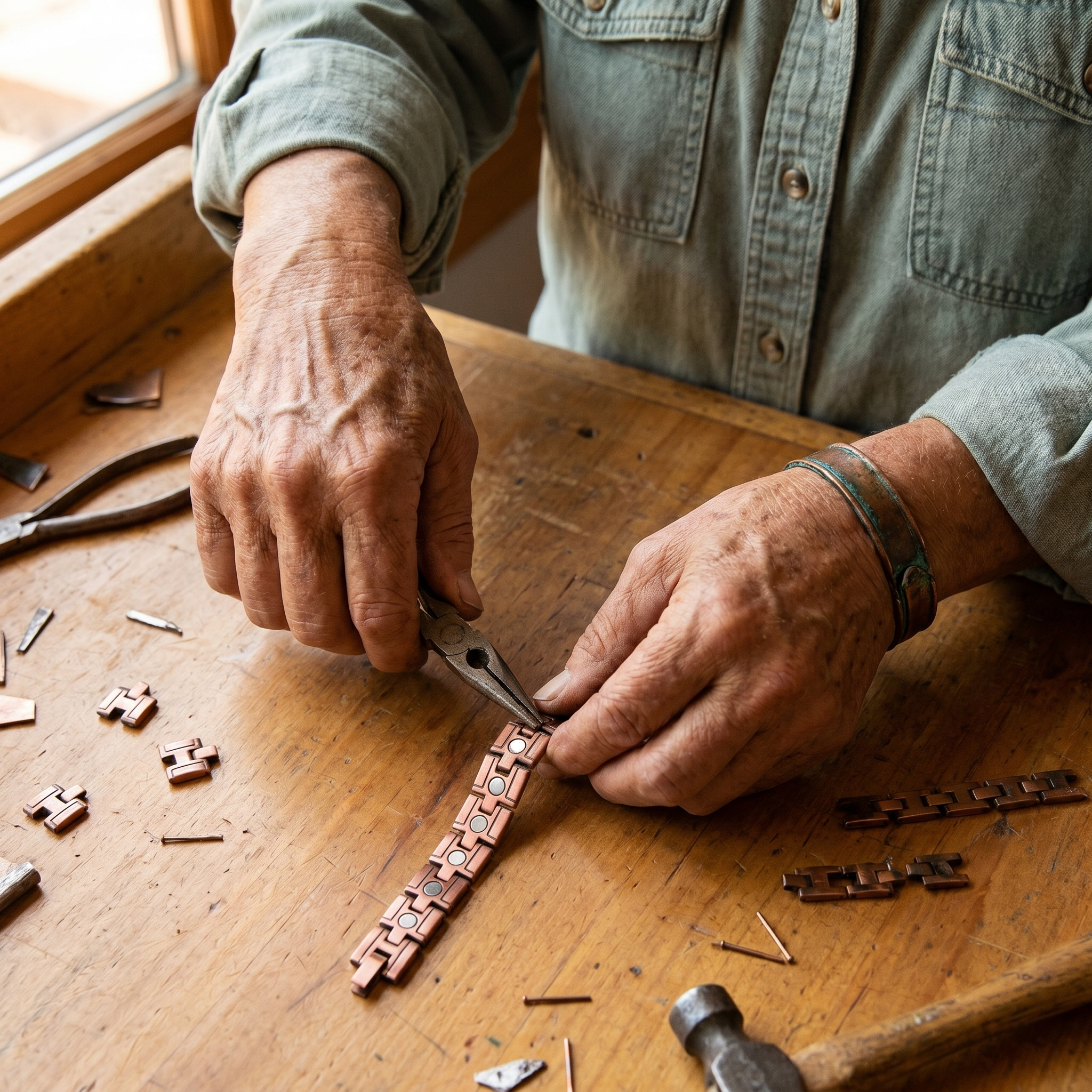Vera's Gorse Men's Copper Bracelet