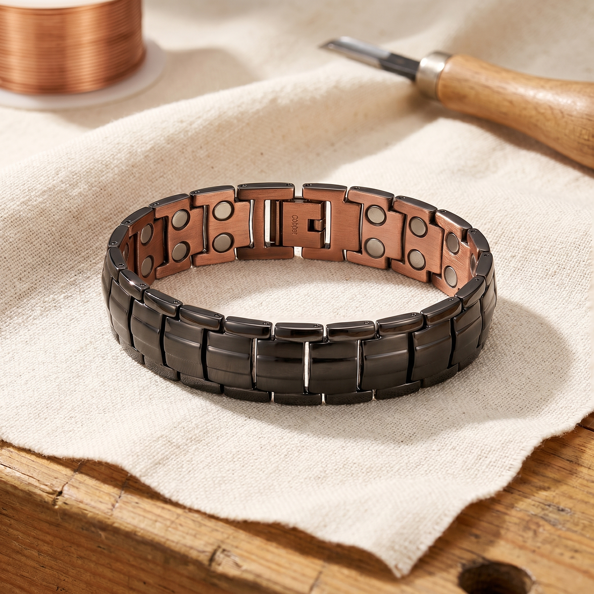 Vera's Ochre Men's  Copper Bracelet