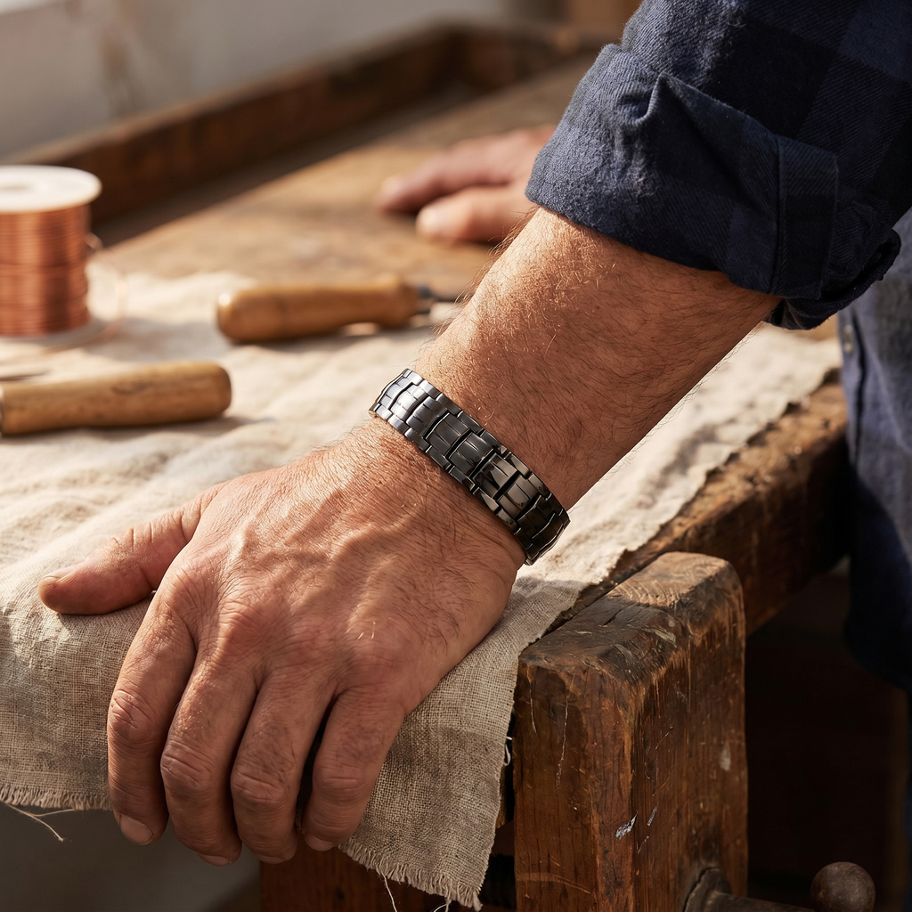 Vera's Ochre Men's  Copper Bracelet