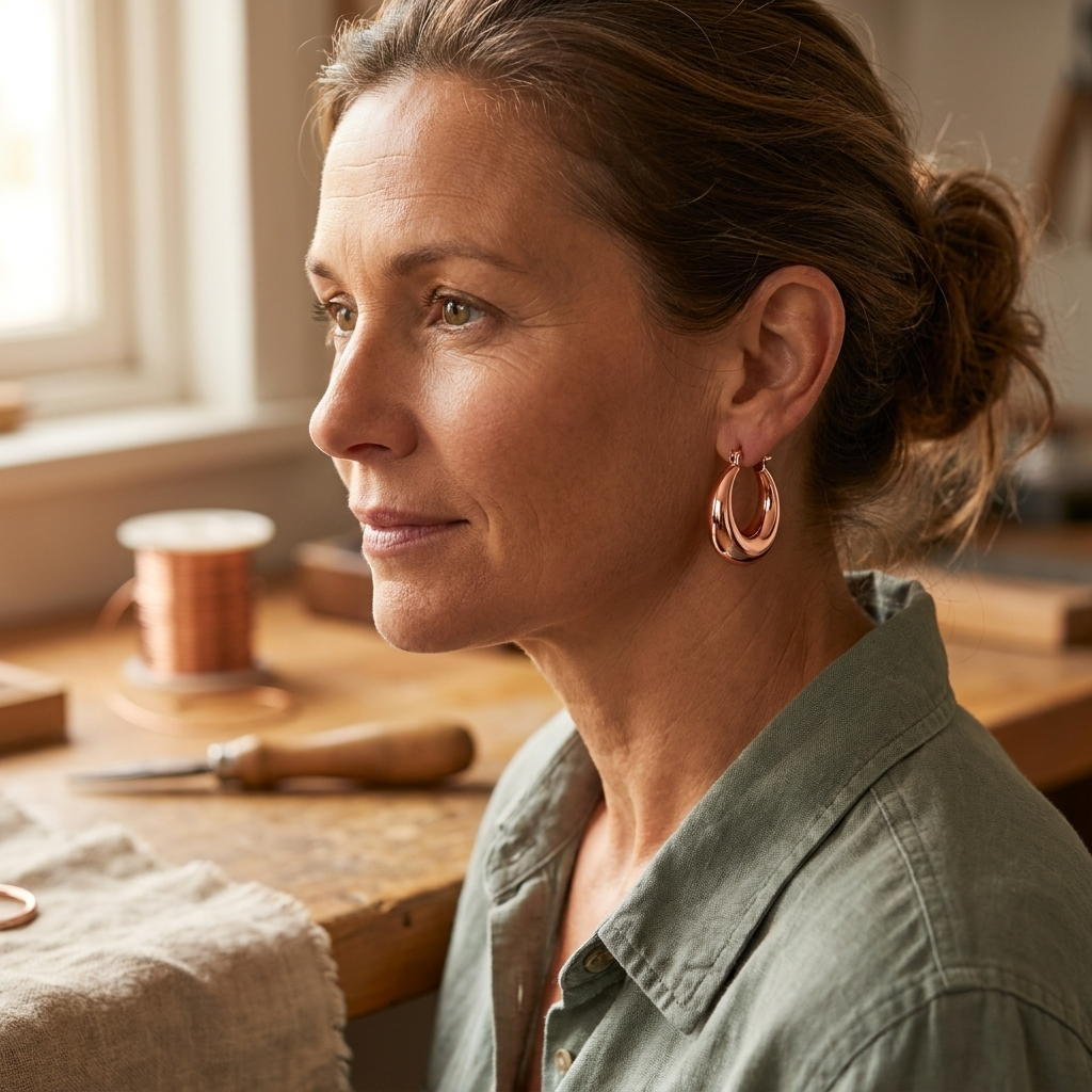 Vera's Marl Copper Earrings