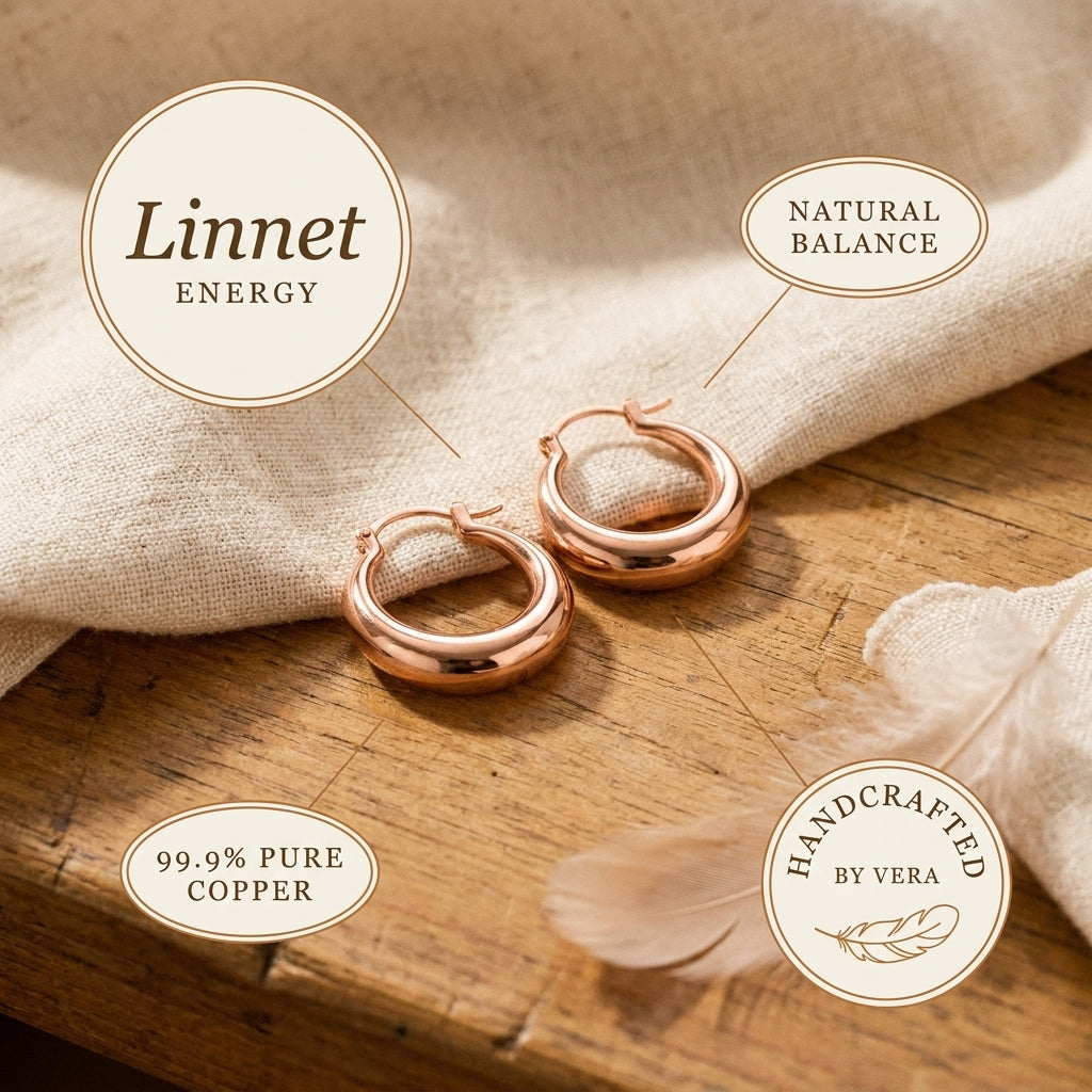 Vera's Linnet Copper Hoop Earrings