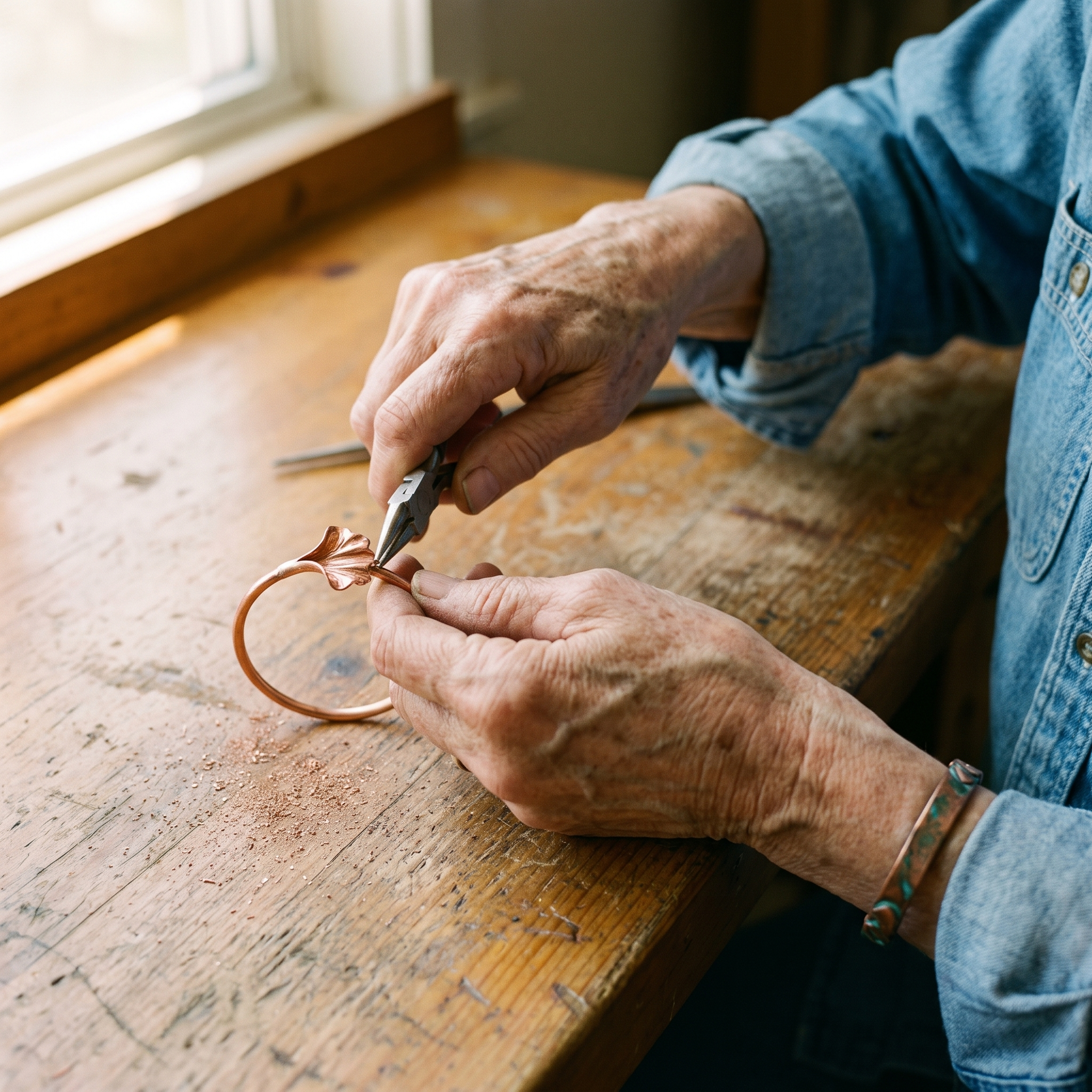 Vera's Shell Copper Bracelet